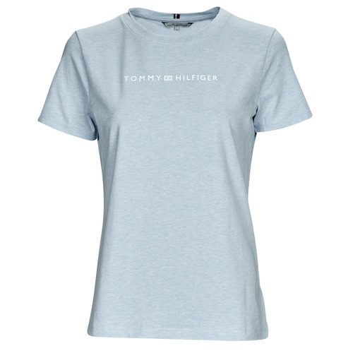 Vêtements Femme T-shirts manches courtes Tommy Hilfiger REG FROSTED CORP LOGO C-NK SS 