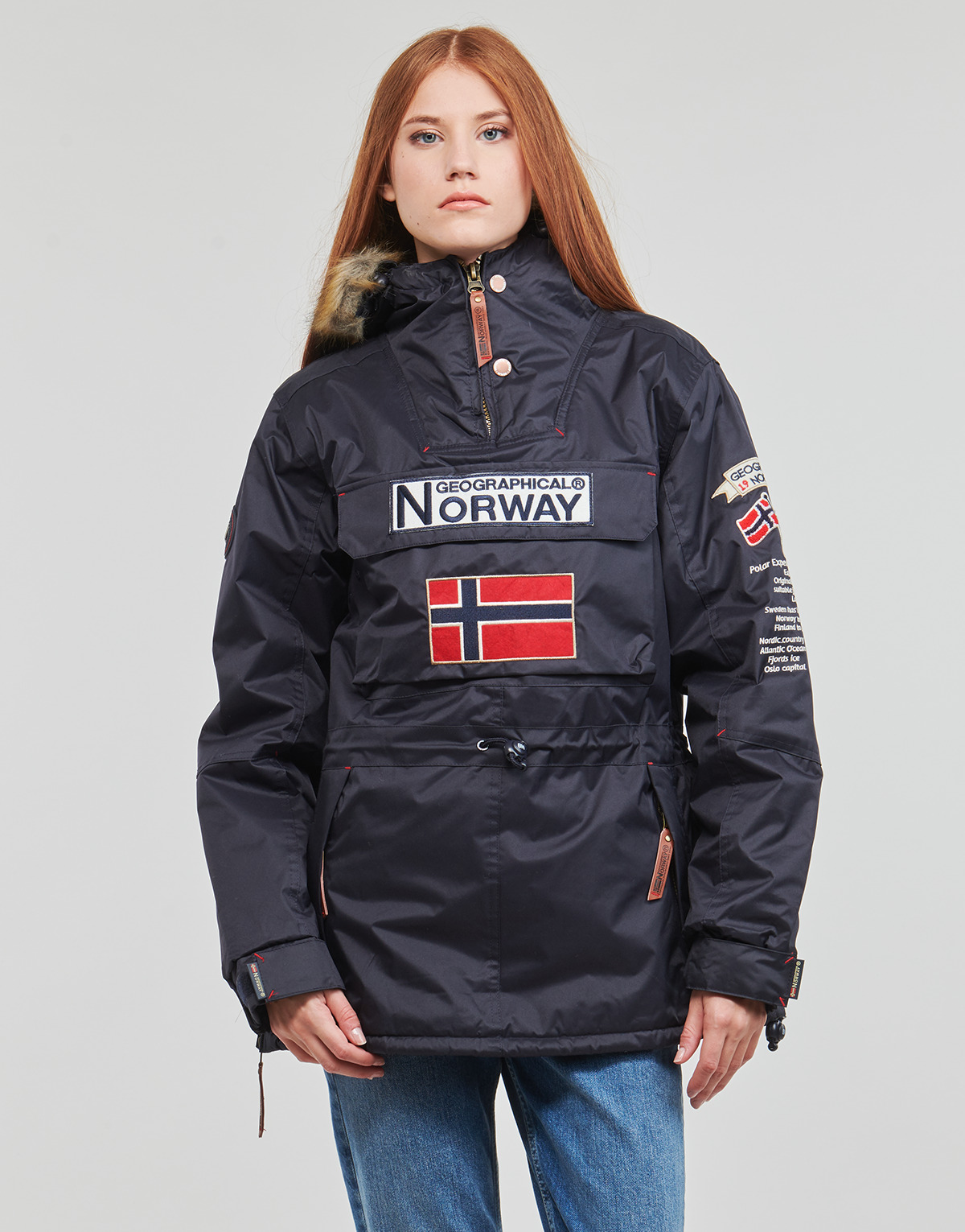 Kleidung Damen Parkas Geographical Norway BOOMERA Marineblau