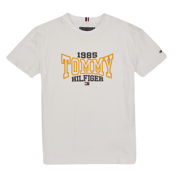 Kleidung Jungen T-Shirts Tommy Hilfiger TOMMY 1985 VARSITY TEE S/S Weiß