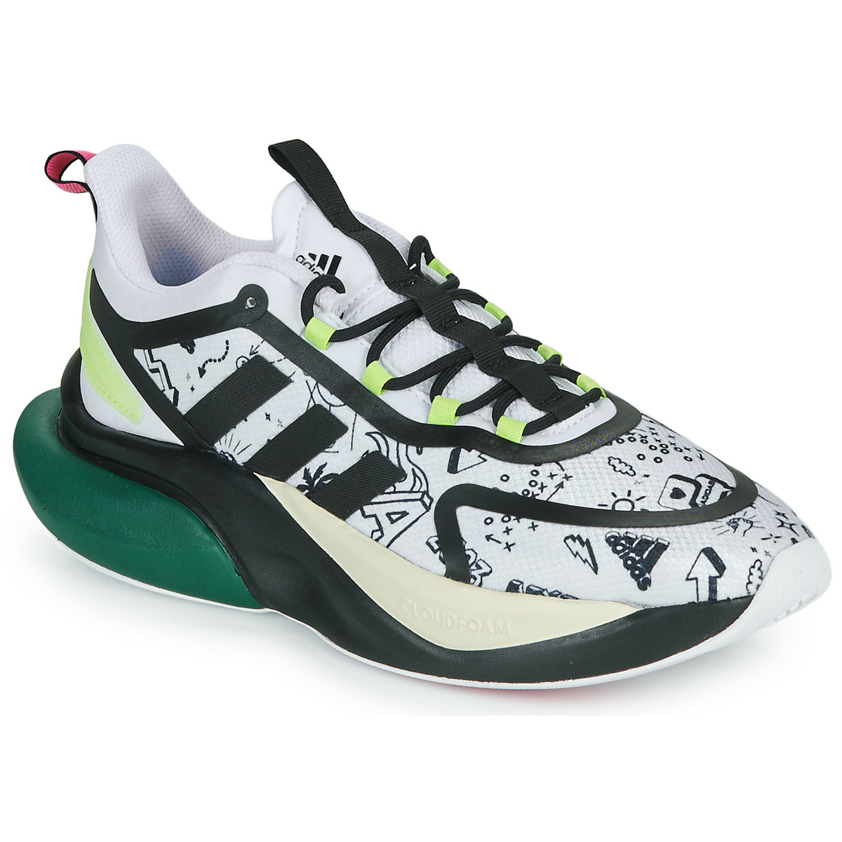Schuhe Herren Sneaker Low Adidas Sportswear AlphaBounce + Weiß