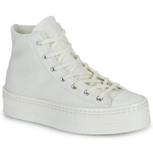 Schuhe Damen Sneaker High Converse CHUCK TAYLOR ALL STAR MODERN LIFT PLATFORM CANVAS Weiß