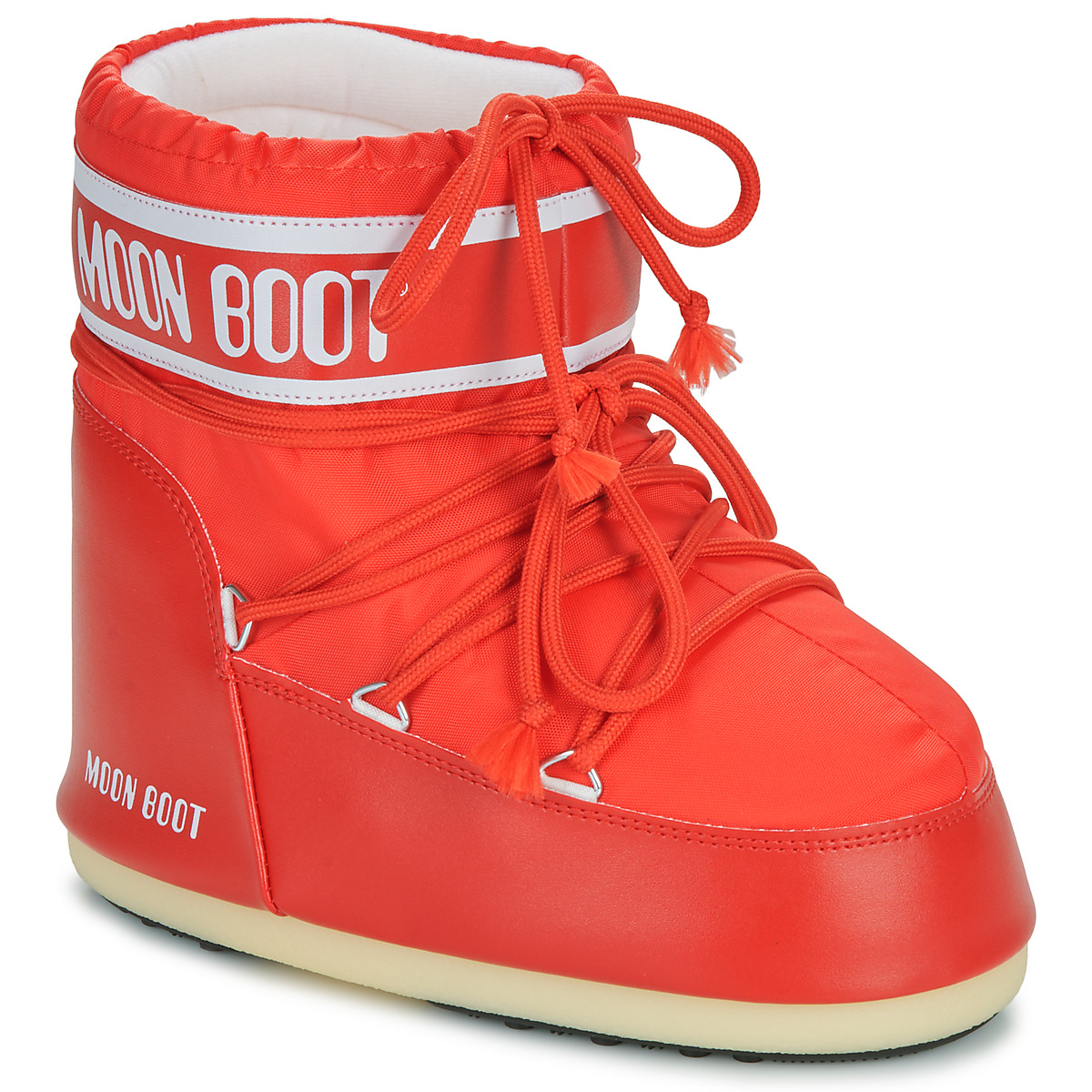 Schuhe Damen Schneestiefel Moon Boot MB ICON LOW NYLON Rot