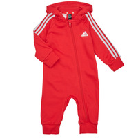 Kleidung Kinder Overalls / Latzhosen Adidas Sportswear 3S FT ONESIE Rot / Weiß