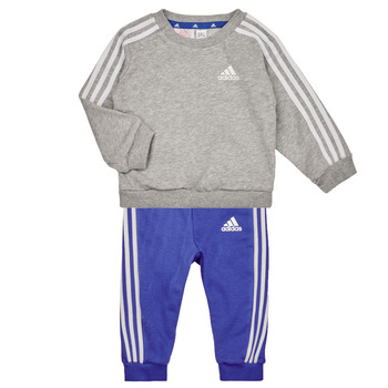 Kleidung Jungen Kleider & Outfits Adidas Sportswear 3S JOG Grau / Weiß / Blau