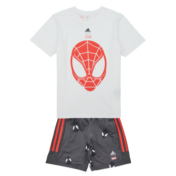 Kleidung Jungen Kleider & Outfits Adidas Sportswear LB DY SM T SET Weiß / Rot