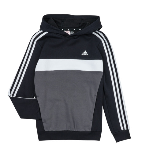 Kleidung Jungen Sweatshirts Adidas Sportswear 3S TIB FL HD Weiß / Grau