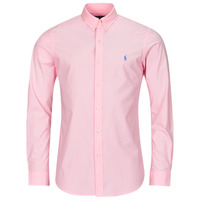 Kleidung Herren Langärmelige Hemden Polo Ralph Lauren CHEMISE AJUSTEE SLIM FIT EN POPELINE UNIE Pink
