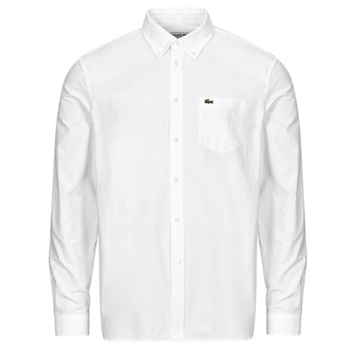 Kleidung Herren Langärmelige Hemden Lacoste CH1911 Weiß