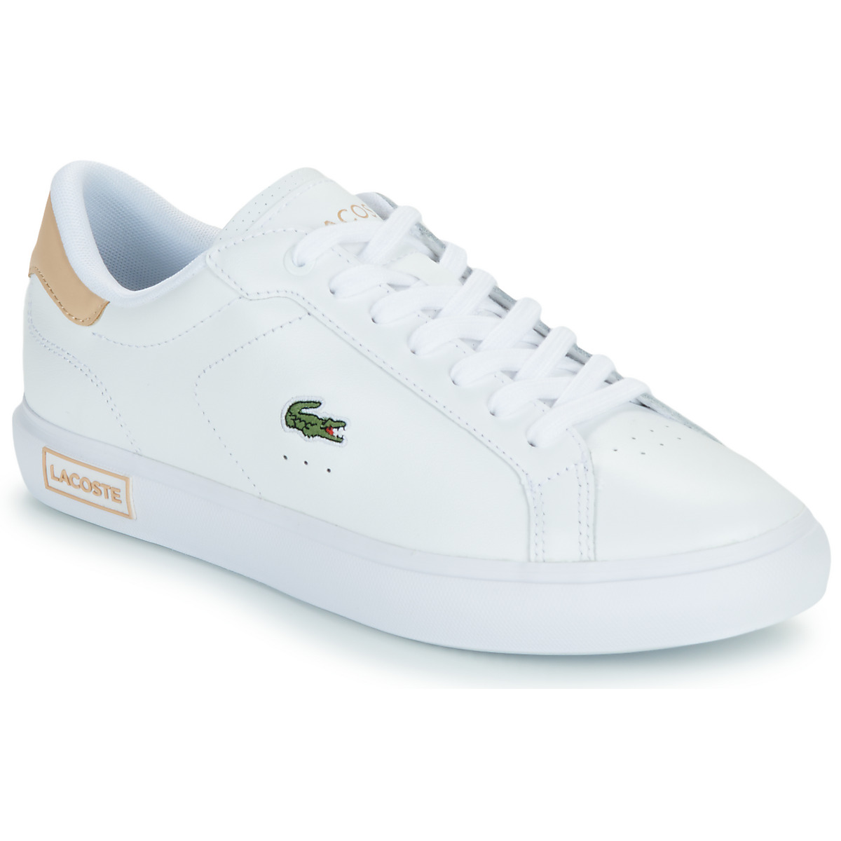 Schuhe Damen Sneaker Low Lacoste POWERCOURT Weiß