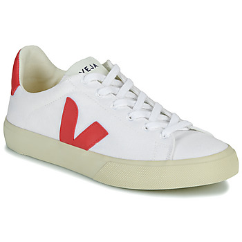 Schuhe Sneaker Low Veja CAMPO CANVAS Weiß / Rot
