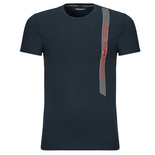 Kleidung Herren T-Shirts Emporio Armani UNDERLINED LOGO Marineblau