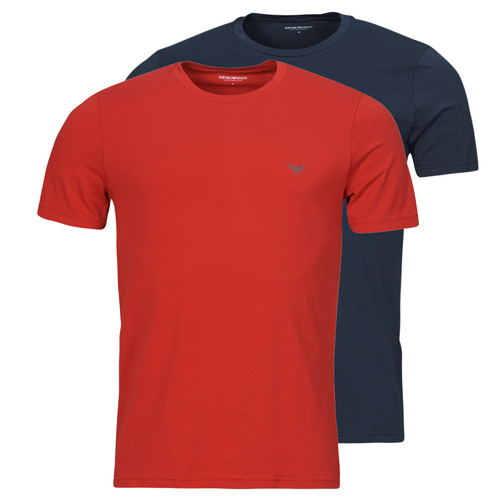 Kleidung Herren T-Shirts Emporio Armani ENDURANCE X2 Marineblau / Rot