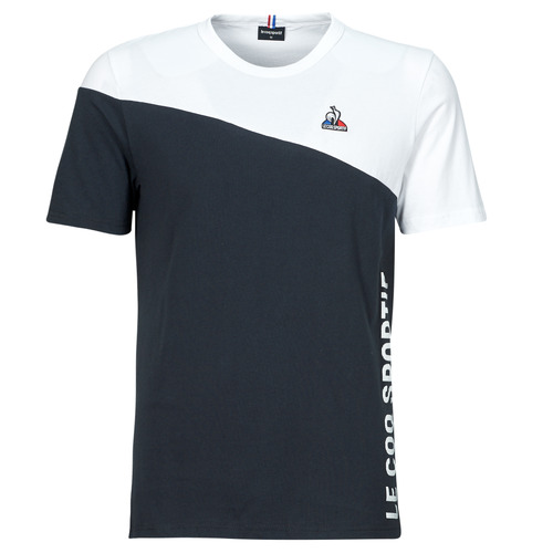 Kleidung Herren T-Shirts Le Coq Sportif BAT TEE SS N°2 M Weiß / Marineblau