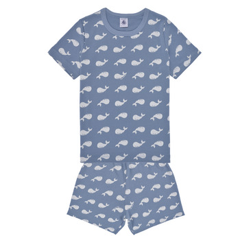 Kleidung Jungen Pyjamas/ Nachthemden Petit Bateau MAELIG Blau
