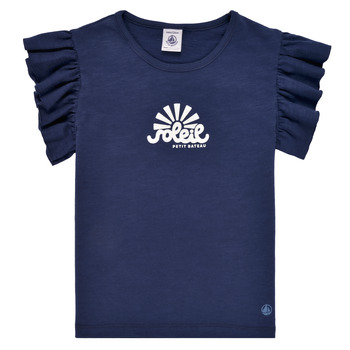 Kleidung Mädchen T-Shirts Petit Bateau MAZARINE Marineblau