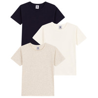 Kleidung Kinder T-Shirts Petit Bateau A0A8H X3 Weiß / Beige