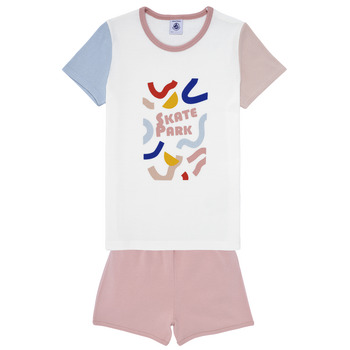 Kleidung Kinder Pyjamas/ Nachthemden Petit Bateau MANOELOU Weiß / Bunt