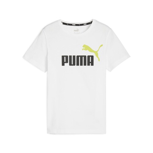Kleidung Jungen T-Shirts Puma ESS+ 2 COL LOGO TEE B Weiß