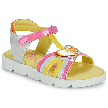Schuhe Mädchen Sandalen / Sandaletten Agatha Ruiz de la Prada SANDALIA CORAZON Weiß / Bunt