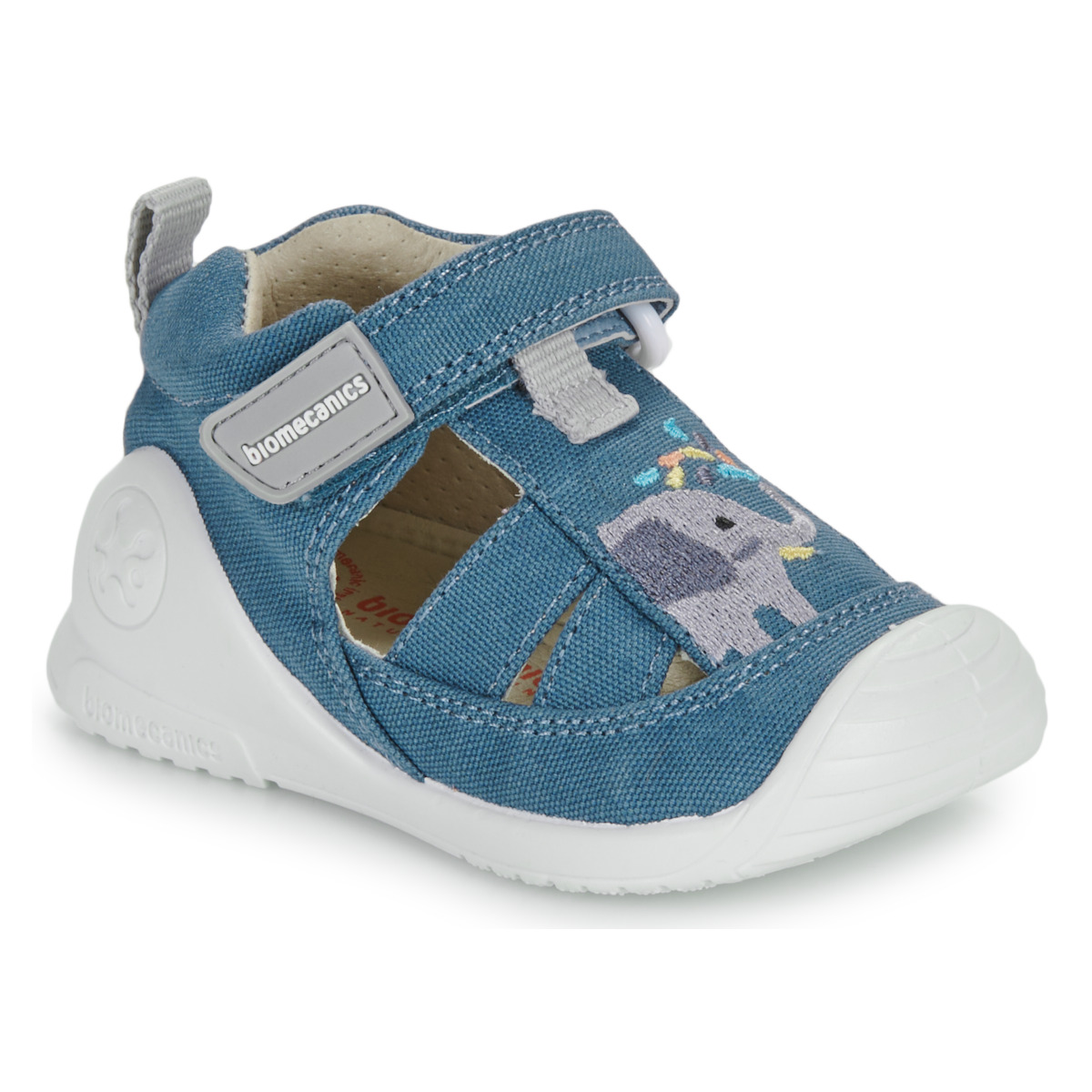 Schuhe Kinder Sandalen / Sandaletten Biomecanics SANDALIA ELEFANTE Blau / Weiß