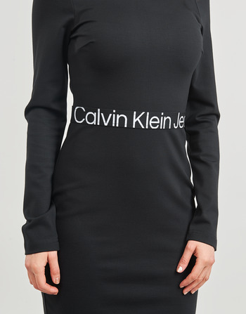 Calvin Klein Jeans LOGO ELASTIC MILANO LS DRESS 