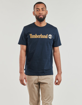 Timberland Linear Logo Short Sleeve Tee Marineblau