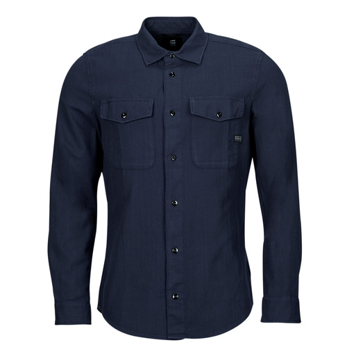 Kleidung Herren Langärmelige Hemden G-Star Raw marine slim shirt l\s Marineblau