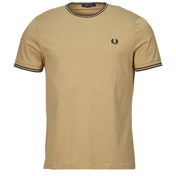 Kleidung Herren T-Shirts Fred Perry TWIN TIPPED T-SHIRT Beige