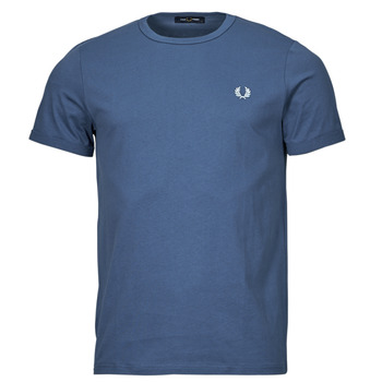 Kleidung Herren T-Shirts Fred Perry RINGER T-SHIRT Blau