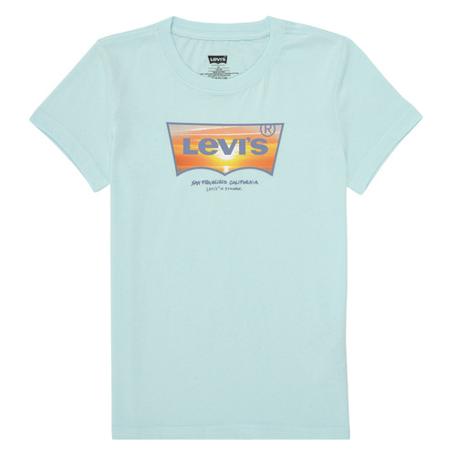 Kleidung Jungen T-Shirts Levi's SUNSET BATWING TEE Blau / Orange