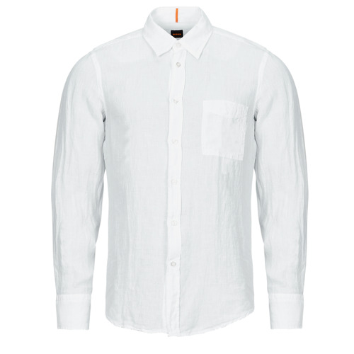 Kleidung Herren Langärmelige Hemden BOSS Relegant_6 Weiß
