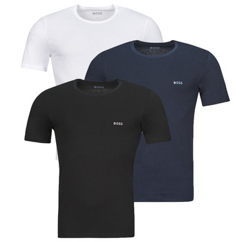 Kleidung Herren T-Shirts BOSS TShirtRN 3P Classic Weiß / Marineblau