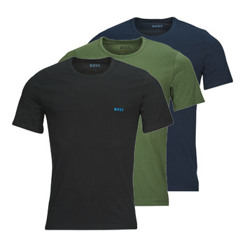 Kleidung Herren T-Shirts BOSS TShirtRN 3P Classic Khaki / Marineblau