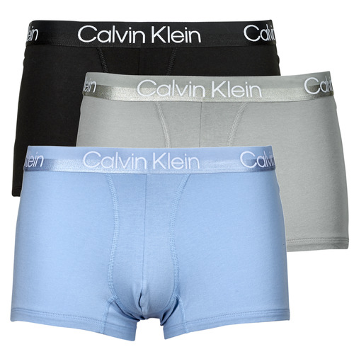 Unterwäsche Herren Boxer Calvin Klein Jeans TRUNK 3PK X3 Grau / Blau