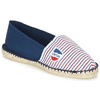 Schuhe Leinen-Pantoletten mit gefloch 1789 Cala CLASSIQUE BICOLORE Blau / Weiß / Rot