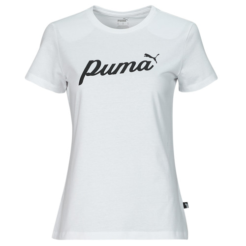 Kleidung Damen T-Shirts Puma ESS+ BLOSSOM SCRIPT TEE Weiß