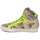 Scarpe Donna Sneakers alte Ash SONIC Python / Giallo