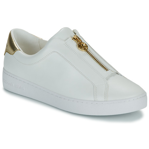 Schuhe Damen Sneaker Low MICHAEL Michael Kors KEATON ZIP SLIP ON Weiß / Golden