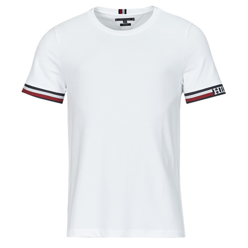 Kleidung Herren T-Shirts Tommy Hilfiger MONOTYPE BOLD GSTIPPING TEE Weiß