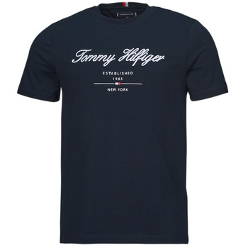 Kleidung Herren T-Shirts Tommy Hilfiger SCRIPT LOGO TEE Marineblau