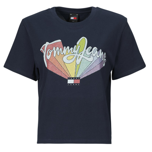 Vêtements Femme T-shirts manches courtes Tommy Jeans TJW BXY RAINBOW FLAG TEE 