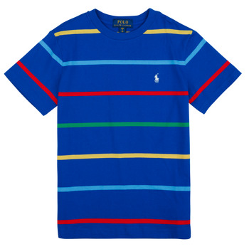 Kleidung Jungen T-Shirts Polo Ralph Lauren SSCNM2-KNIT SHIRTS-T-SHIRT Blau / Bunt