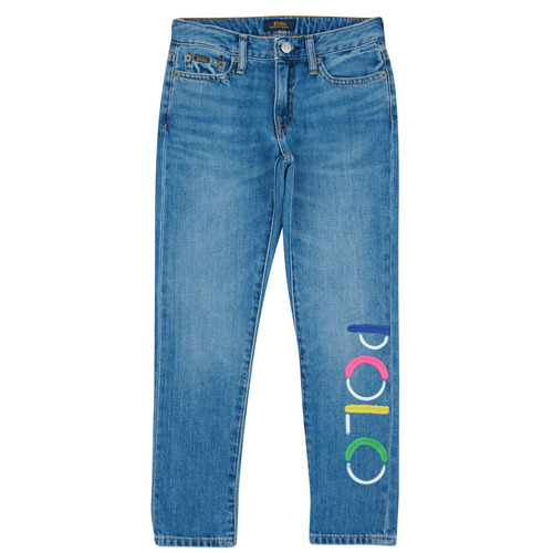 Kleidung Mädchen Slim Fit Jeans Polo Ralph Lauren PAMINASLMBF-JEANS-BOYFRIEND Blau