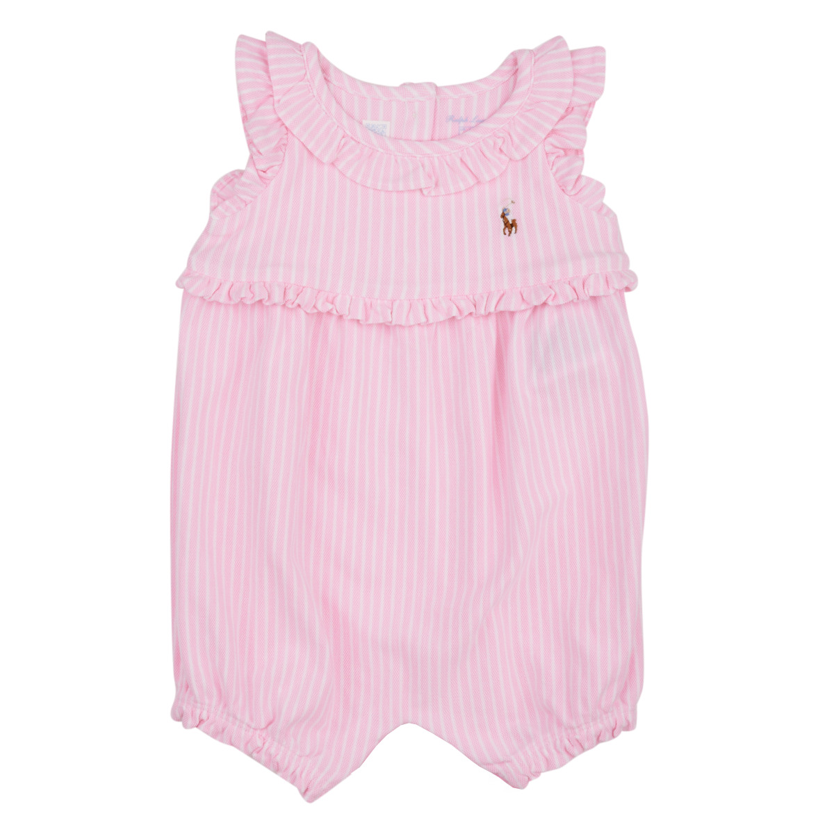 Kleidung Mädchen Overalls / Latzhosen Polo Ralph Lauren YDOXMSHBBL-ONE PIECE-SHORTALL Pink
