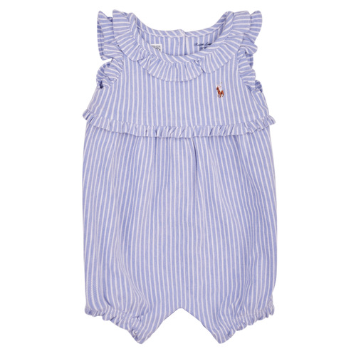 Kleidung Mädchen Overalls / Latzhosen Polo Ralph Lauren YDOXMSHBBL-ONE PIECE-SHORTALL Blau