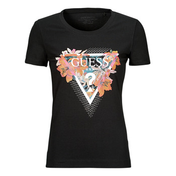 Vêtements Femme T-shirts manches courtes Guess TROPICAL TRIANGLE 