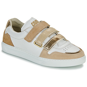 Schuhe Damen Sneaker Low Caval VELCROS Weiß / Golden