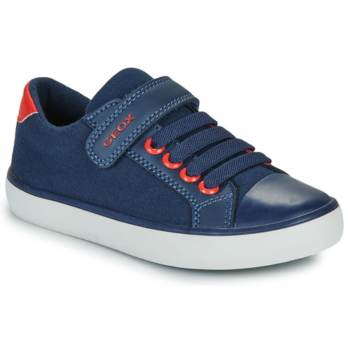 Schuhe Kinder Sneaker Low Geox J GISLI BOY Marineblau / Rot