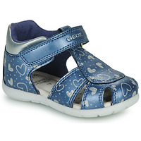Schuhe Mädchen Sandalen / Sandaletten Geox B ELTHAN GIRL Blau / Silbrig