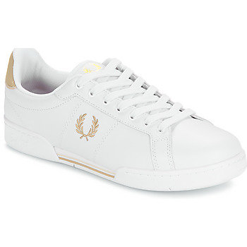 Fred Perry B722 Leather Weiß / Gold